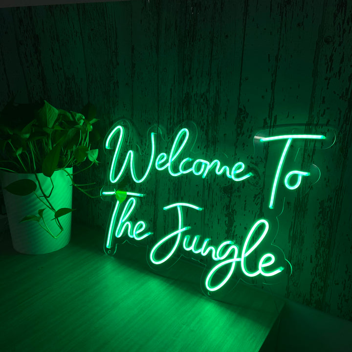 SELICOR Welcome To The Jungle Neon Sign in green