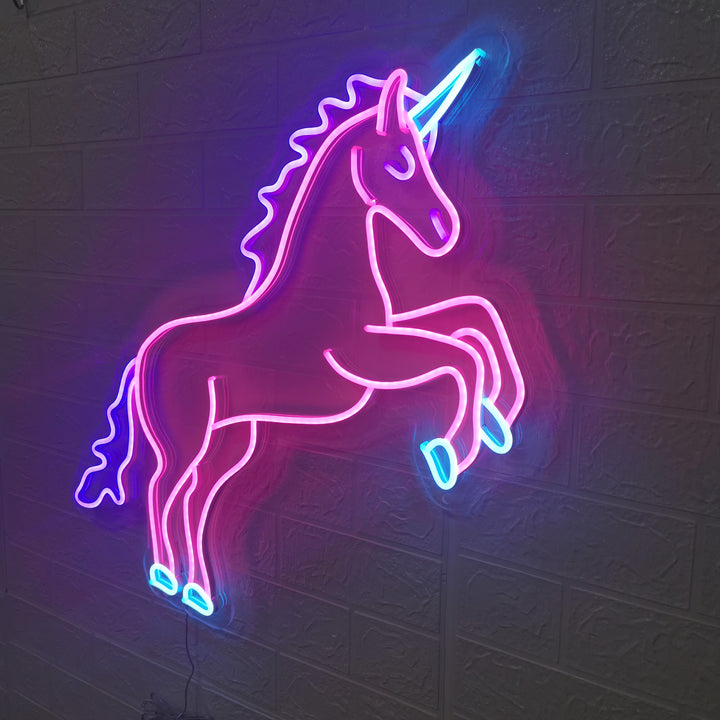 SELICOR Unicorn Custom Neon Sign Animal Blue Pink Unicorn Neon Light