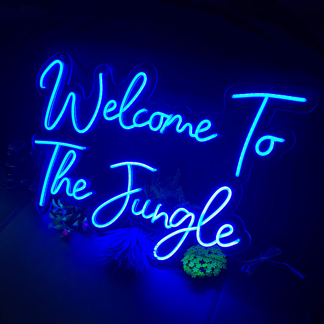 SELICOR Welcome To The Jungle Neon Sign ice blue