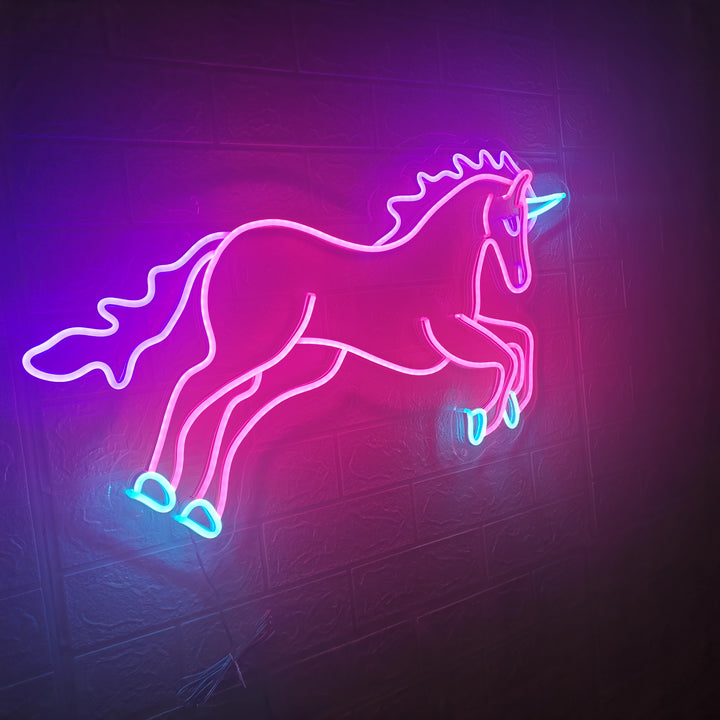 SELICOR Unicorn Custom Neon Sign  custom Animal Blue Pink Unicorn Neon Light