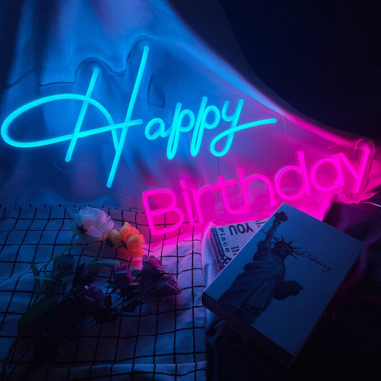 SELICOR Happy Birthday Neon Celebrate Party Decor