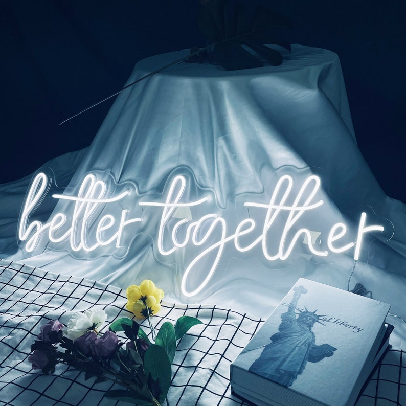 selicor better together wedding neon sign 